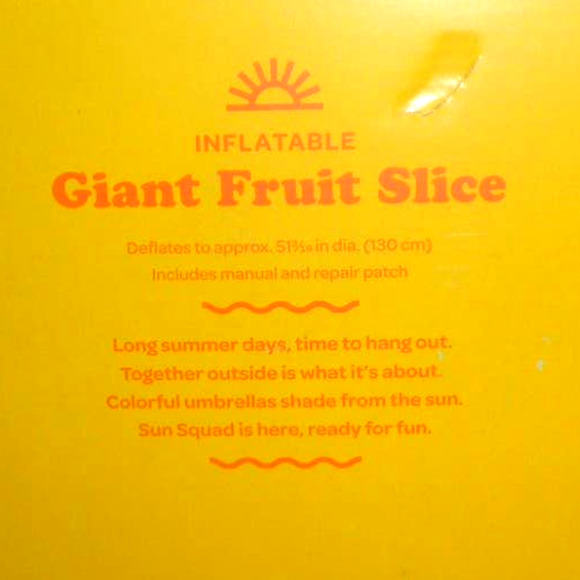 Gigantic Fruit Slice Pool Float, 4 Ft. Dia., w/ Manual & Repair Kit - Sun Squad - Picture 4 of 6